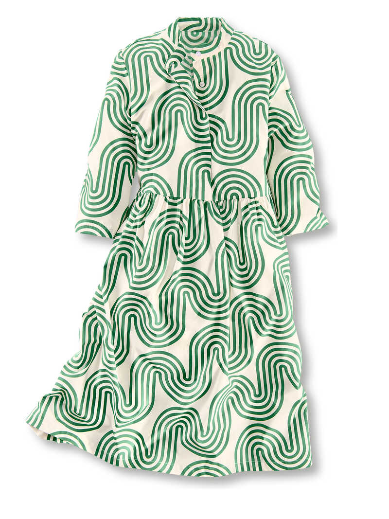 Sommerkleid Waves mit Stehkragen