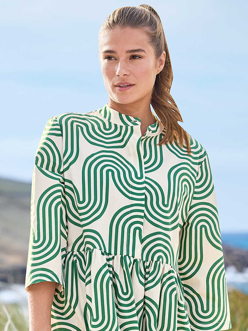 Sommerkleid Waves mit Stehkragen