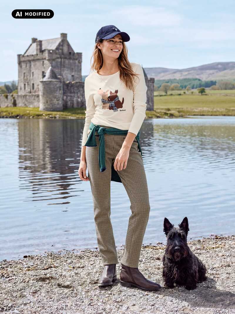 Alternatives Bild 1 zu Karohose mit Hahnentrittmuster