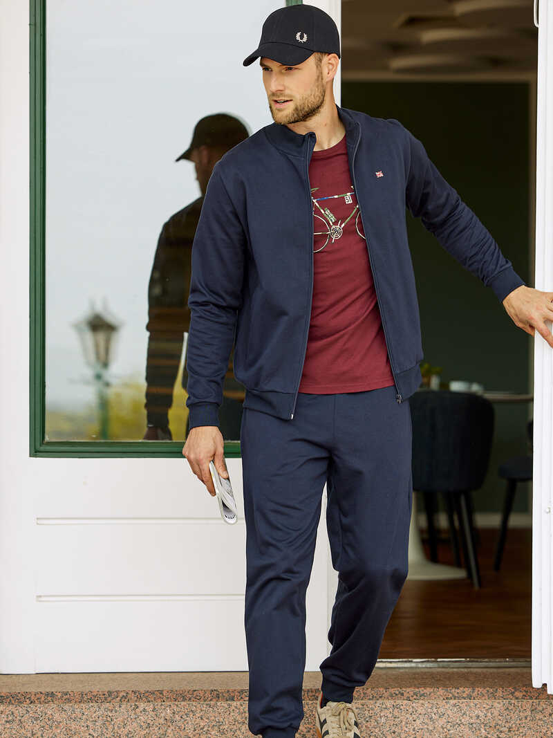 Herren-Loungewear mit Union-Jack-Stickerei