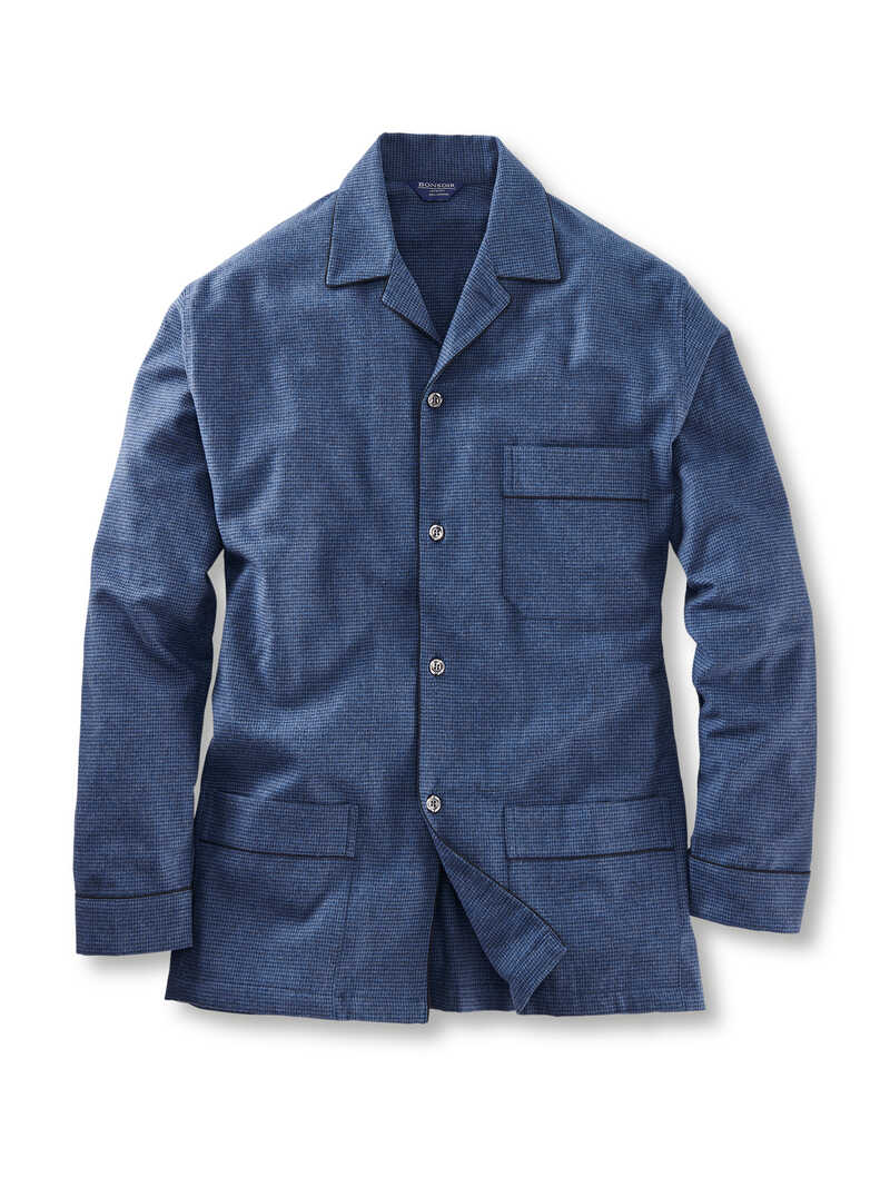 Herren-Flanellpyjama mit Hahnentrittmuster