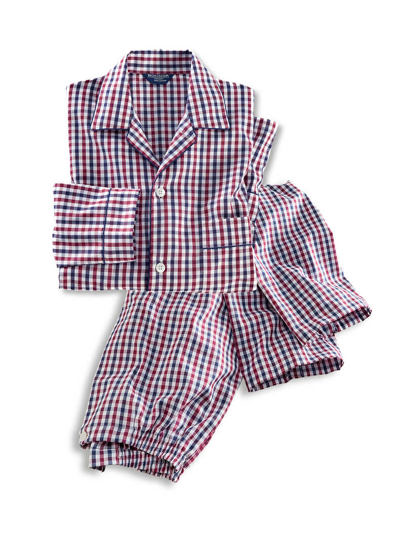 Klassischer Herren-Pyjama im Gingham Check