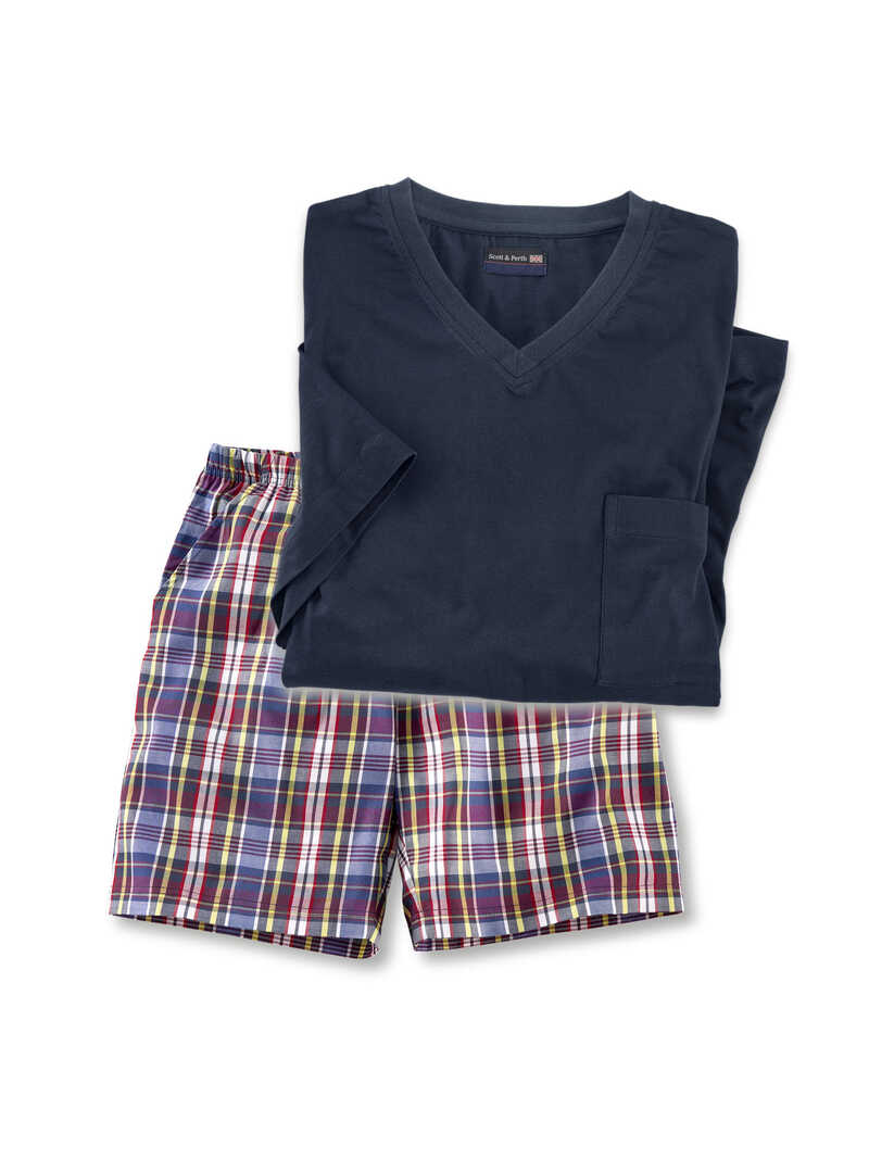 Produktbild zu Herren-Shorty-Pyjama Glasgow