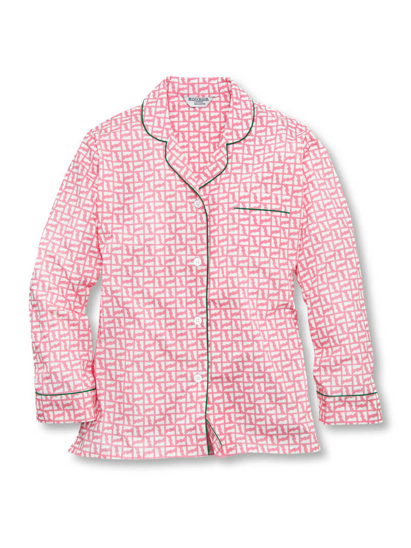 Damenpyjama Tea Rose mit Grafikprint