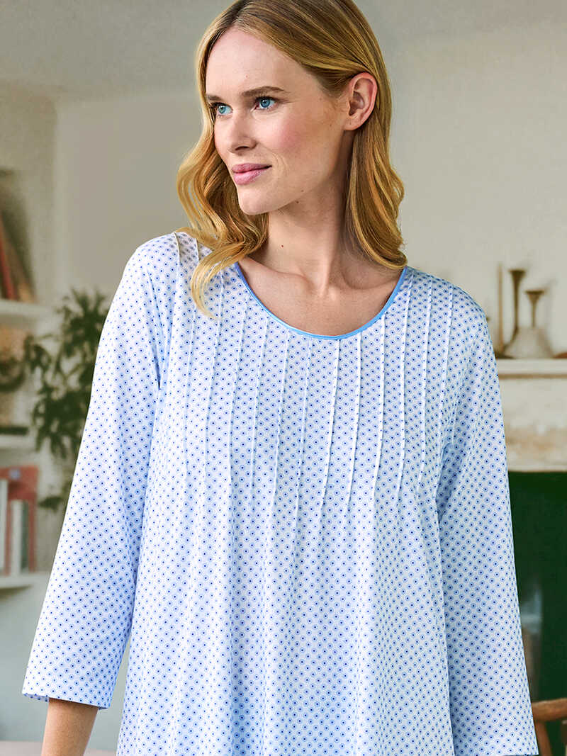 Jersey-Nachthemd mit Blumen