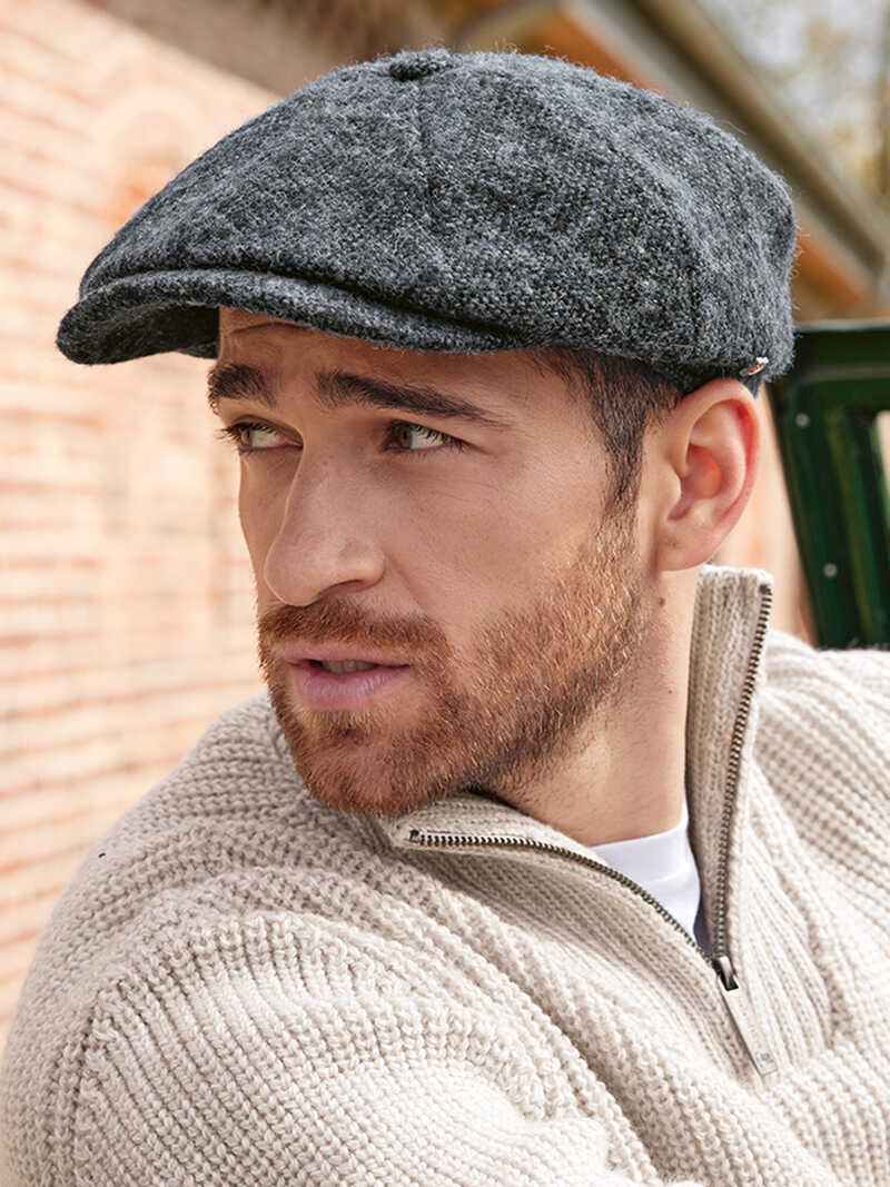 Schirmmtze aus Tweed  fr Herren