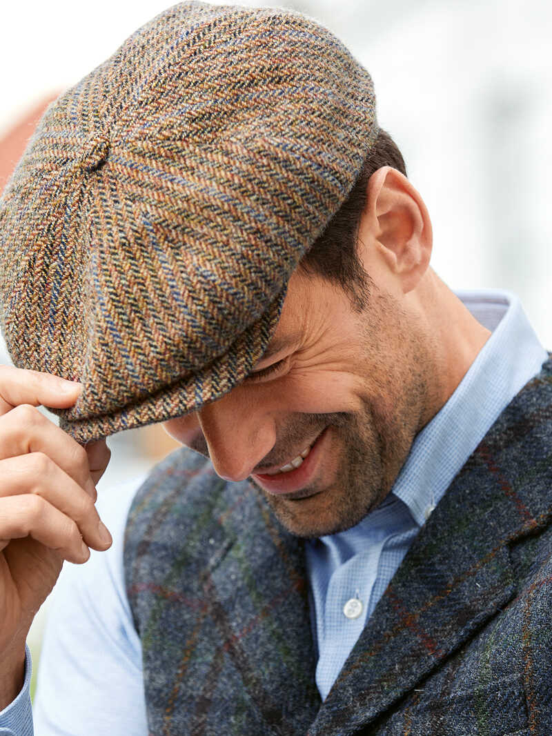 Schirmmtze aus Tweed fr Herren