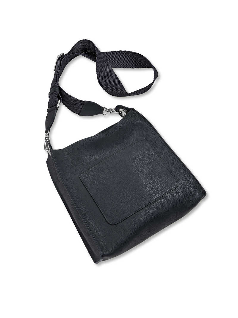 Ledertasche mit geflochtenem Gurtband