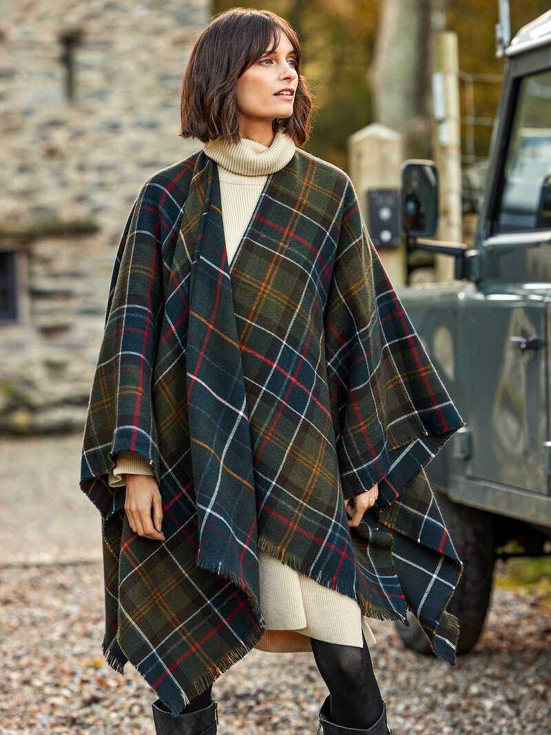 Wendecape im Classic Tartan