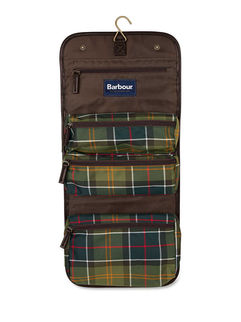 Kulturtasche im Barbour Tartan