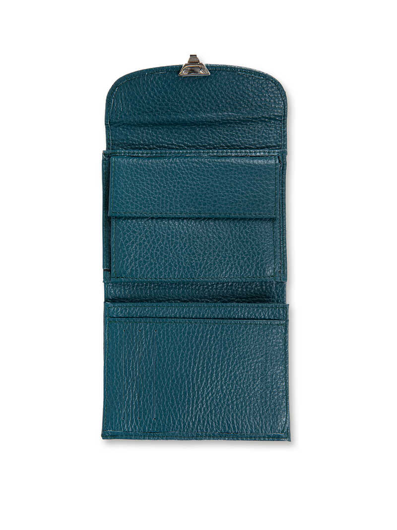 Flache Damen-Geldbrse aus Leder