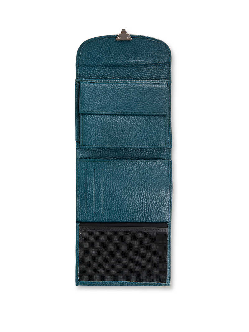 Flache Damen-Geldbrse aus Leder