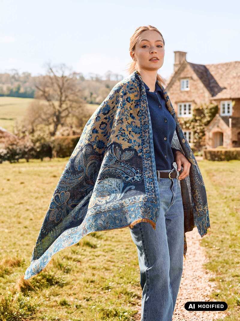 Alternatives Bild 3 zu Jacquard-Wolltuch mit Paisleys