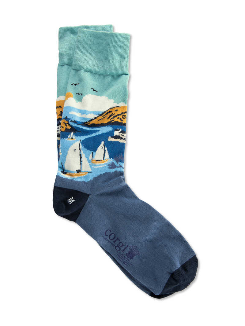 Herren-Socken mit Segelbooten