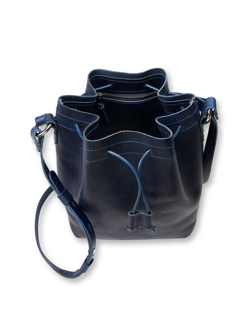 Beuteltasche aus Sattelleder