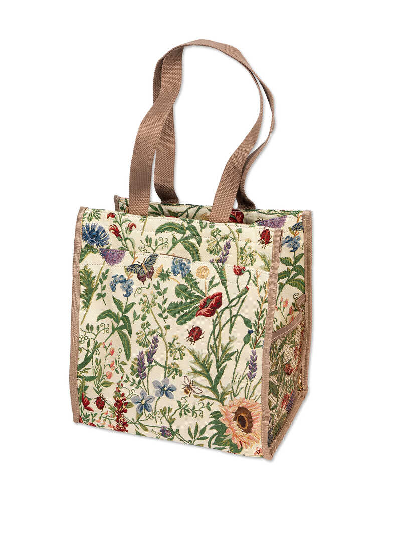 Shopper-Tasche mit Gartenblumen