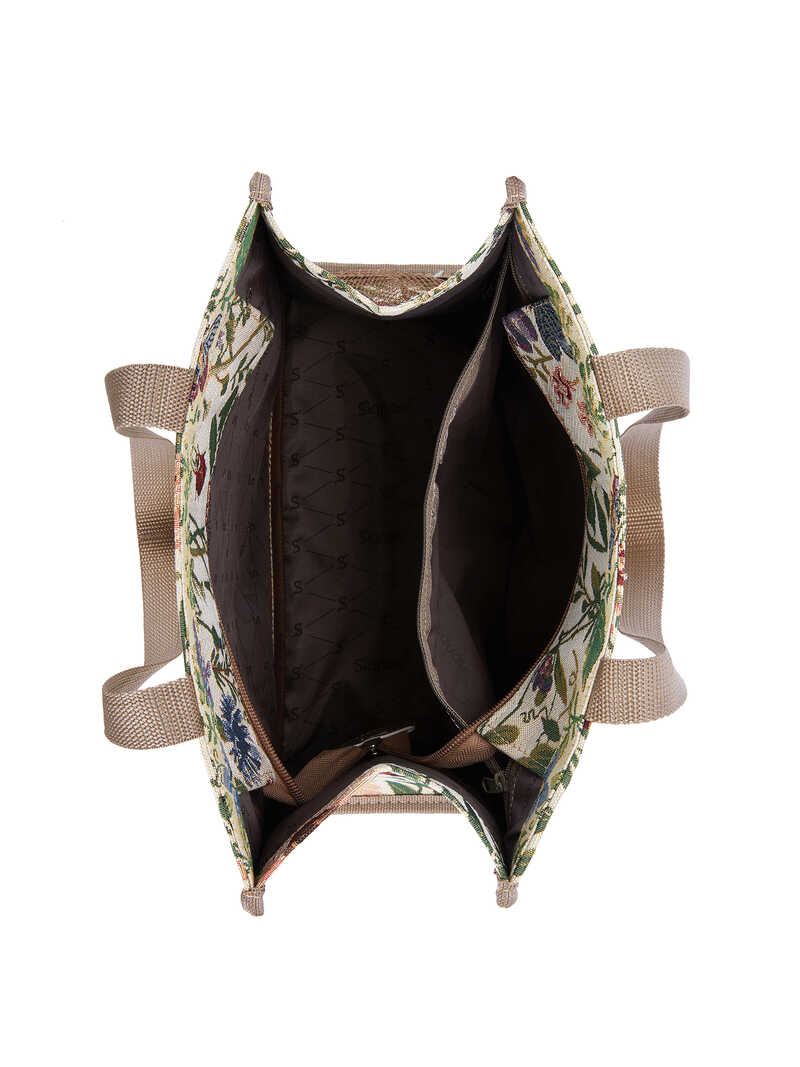 Shopper-Tasche mit Gartenblumen