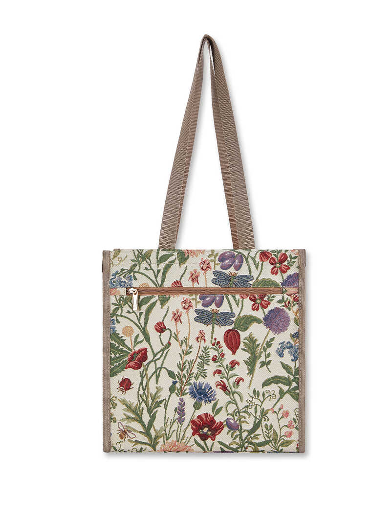 Shopper-Tasche mit Gartenblumen