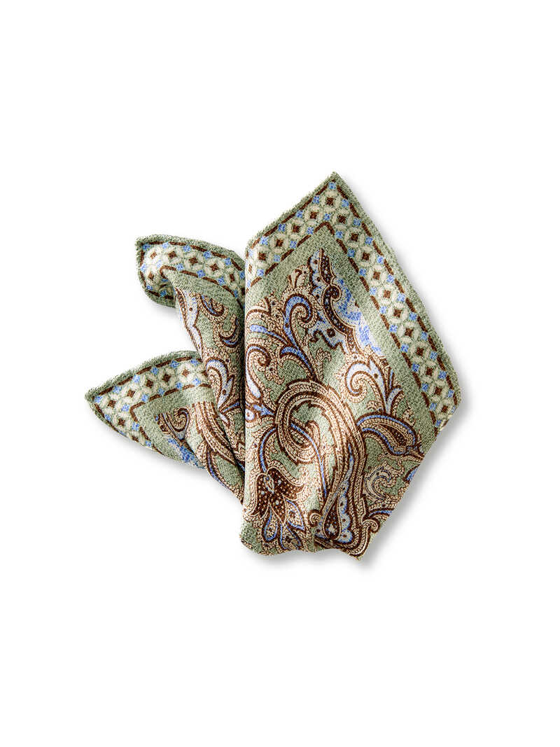 Seiden-Einstecktuch mit Paisleys