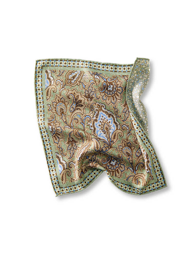 Seiden-Einstecktuch mit Paisleys