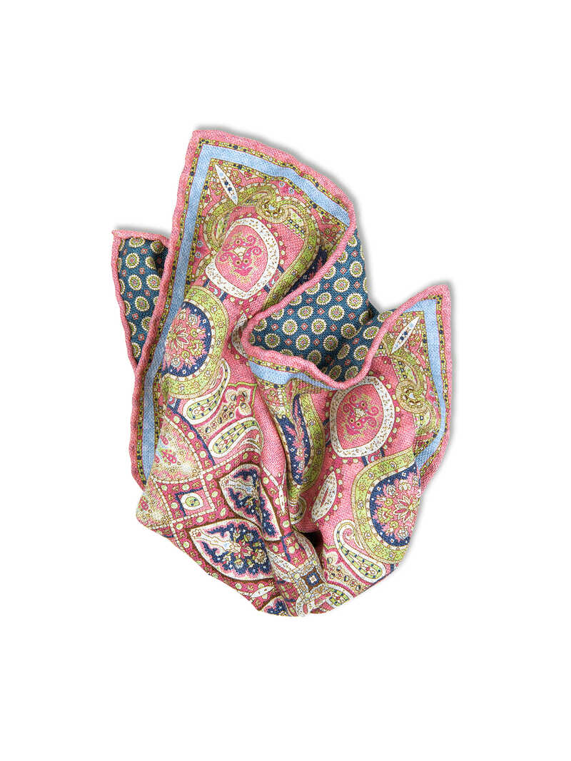 Seiden-Einstecktuch mit Paisleys
