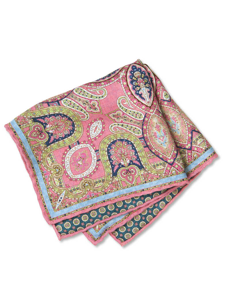 Seiden-Einstecktuch mit Paisleys
