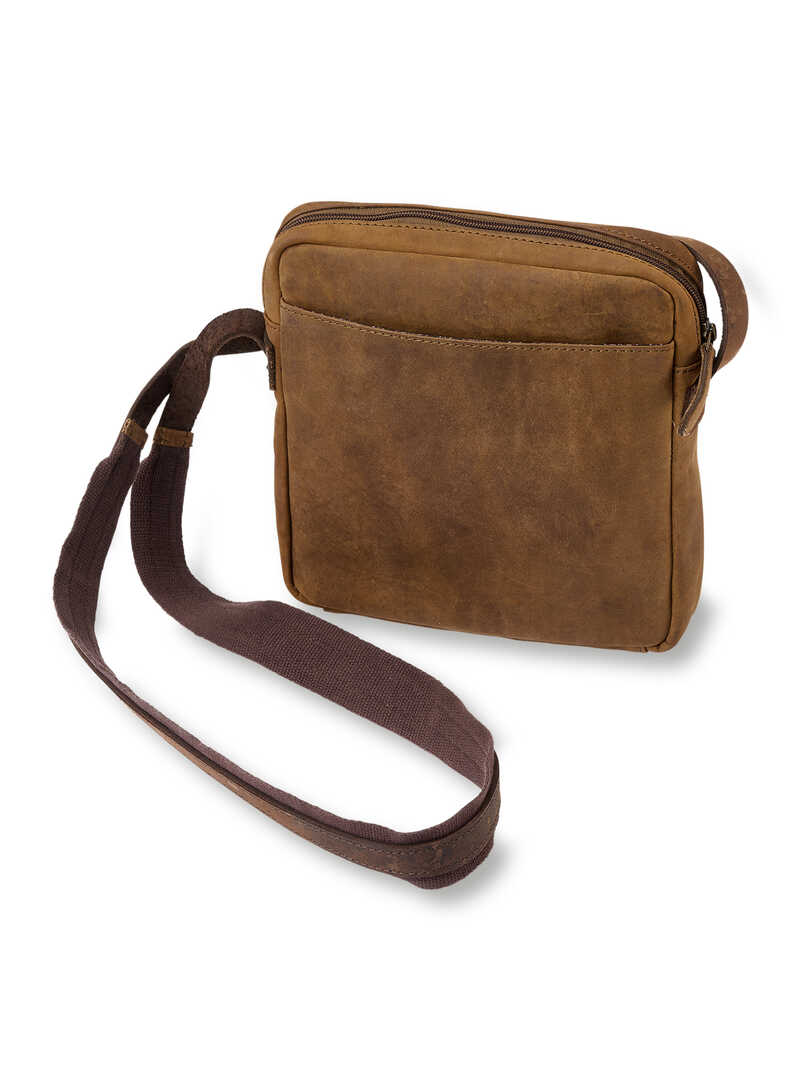 Schultertasche aus Sattelleder