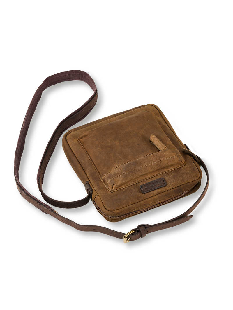 Schultertasche aus Sattelleder
