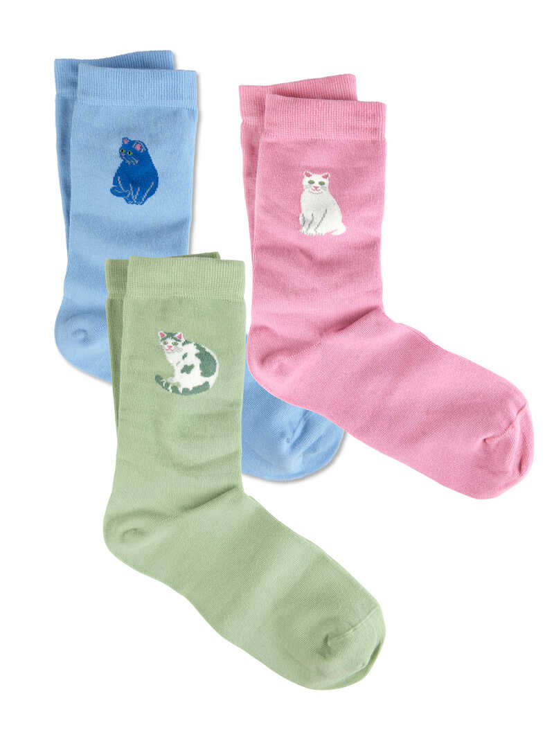 Damen-Socken-Set Katzen
