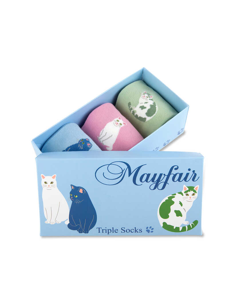 Damen-Socken-Set Katzen