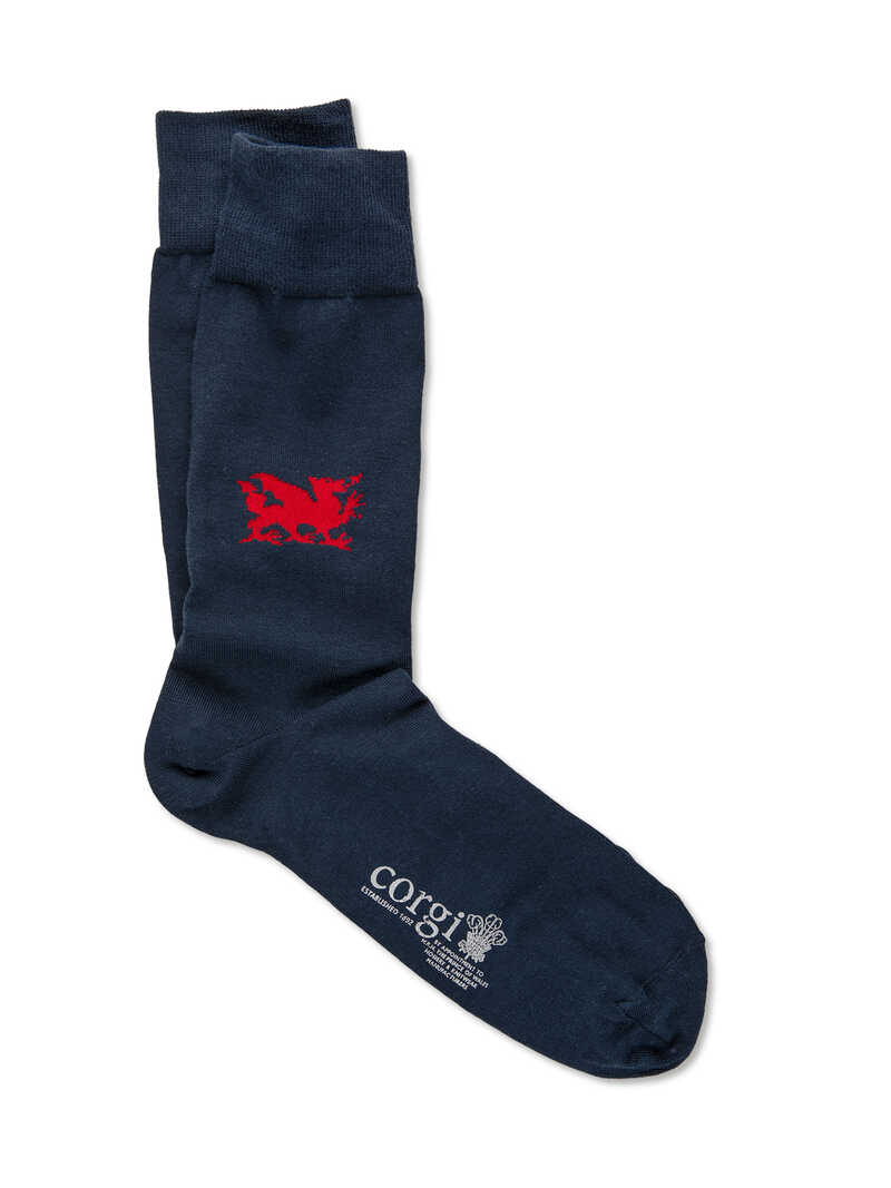 Herrensocken Welsh Dragon