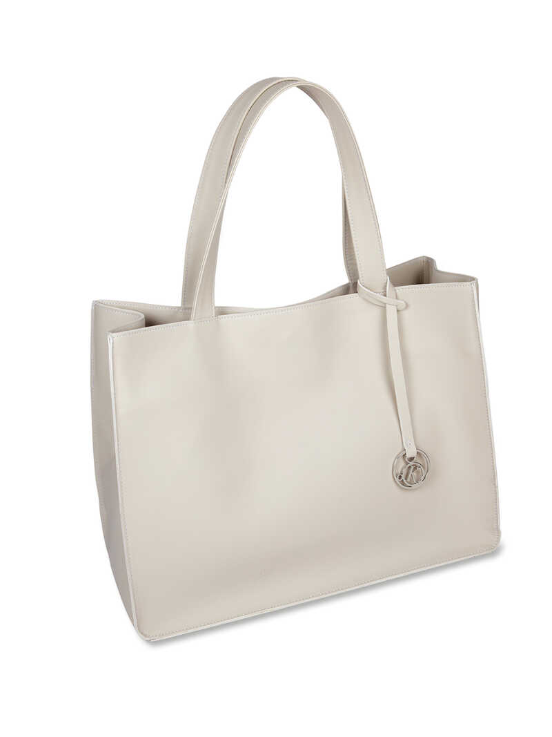 Weie Ledertasche