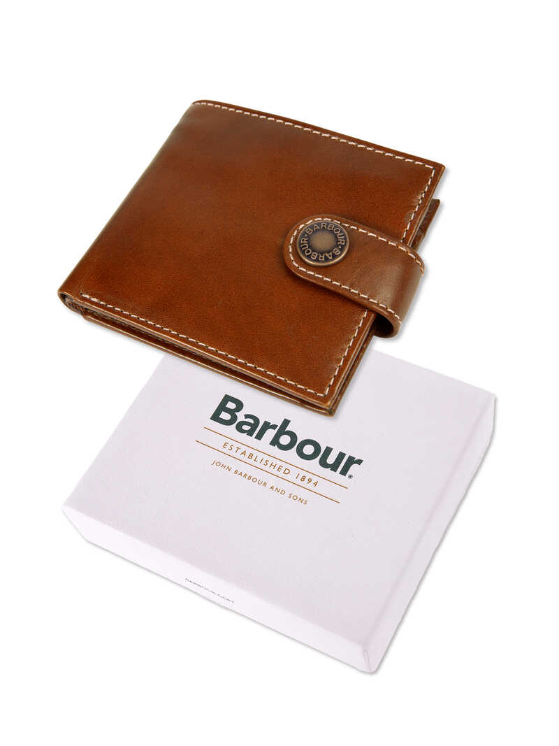 Leder-Geldbörse mit Tartanfutter