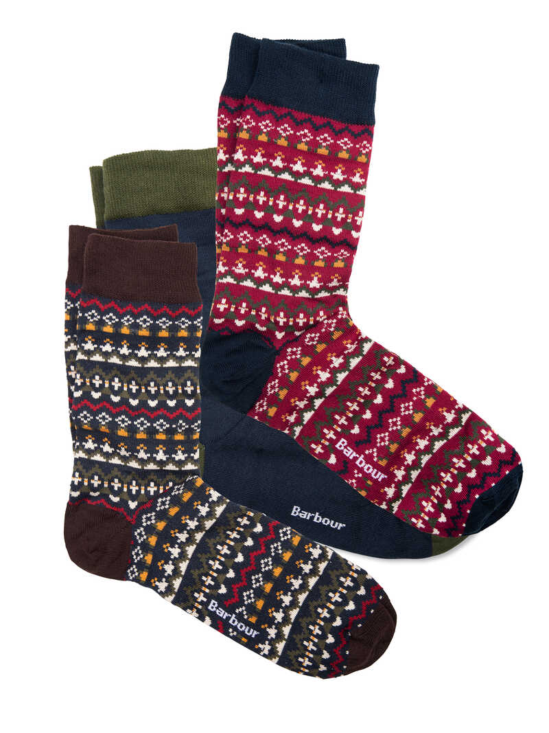 Sockenset mit Fair-Isle-Socken