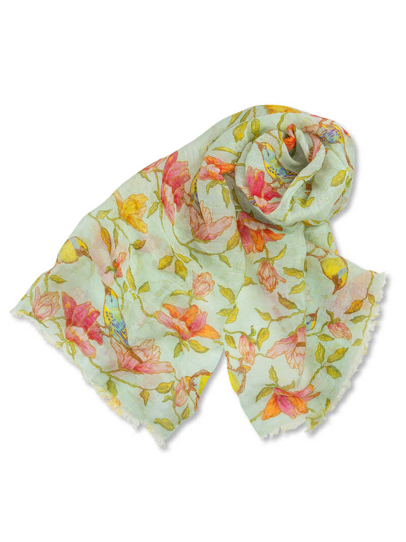 Produktbild zu Blumen-Schal Birds Garden