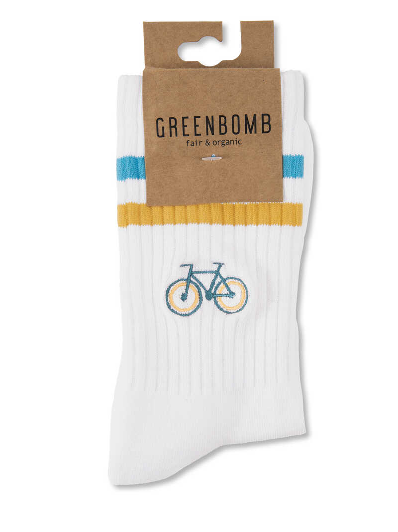 Alternatives Bild 1 zu Wei�e Sportsocken Bike Vintage
