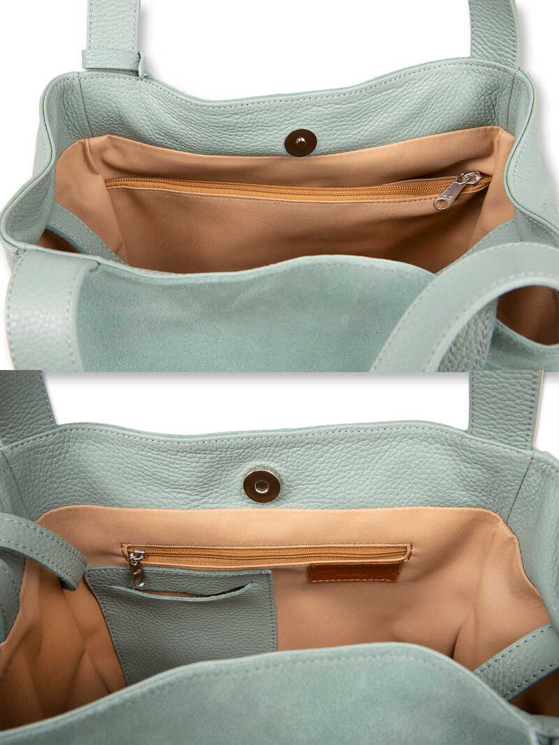 Alternatives Bild 1 zu Veloursleder-Handtasche