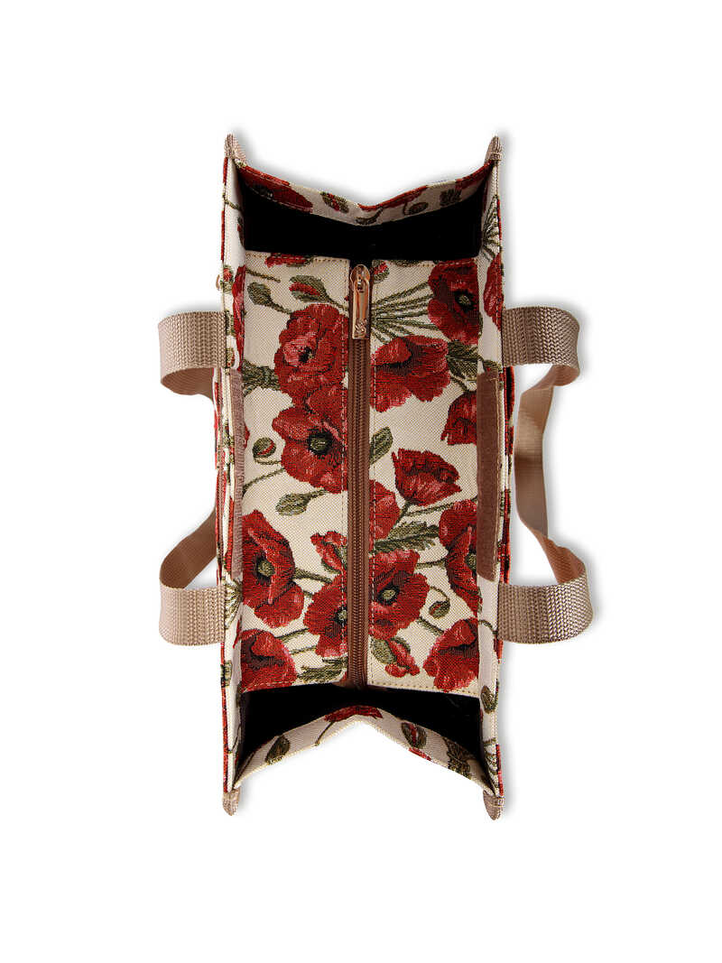 Alternatives Bild 1 zu Shopper-Tasche mit Mohnblumen