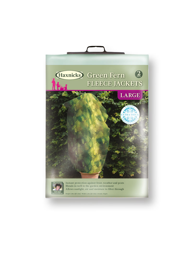 Groe grne Pflanzenschutzhauben aus Fleece