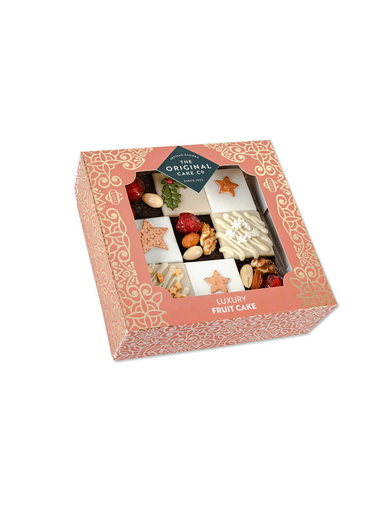 Neun Stcke Weihnachtskuchen mit Zuckerguss