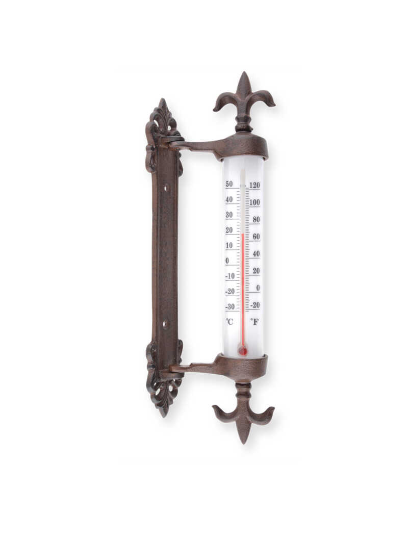Nostalgisches Gartenthermometer mit Anzeige in Fahrenheit