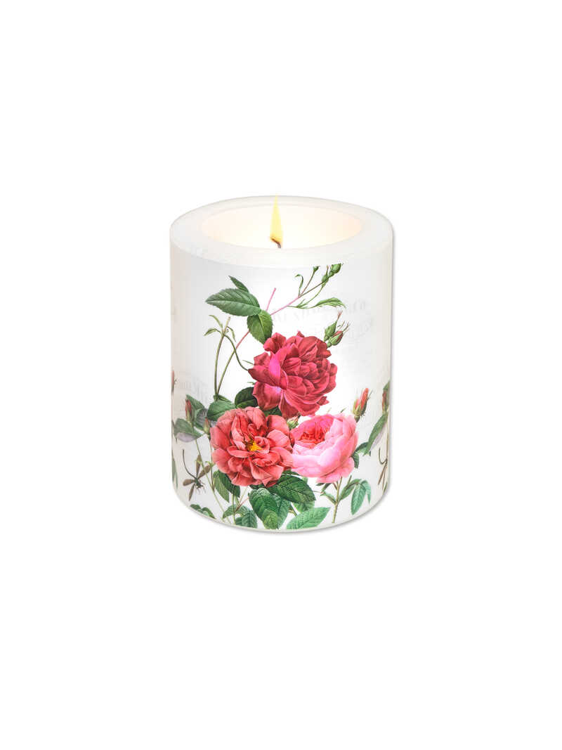 Windlicht-Kerze Rose