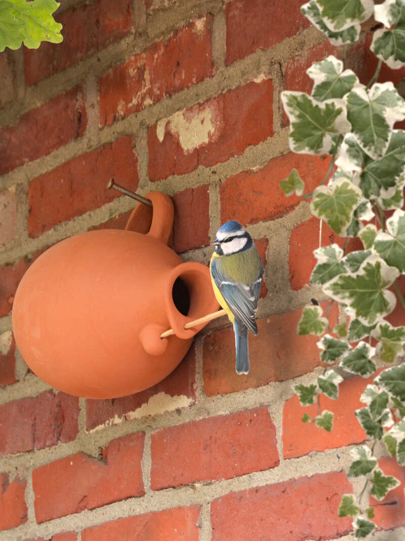 Vogeltopf-Flasche fr Meisen und Spatzen frostfest