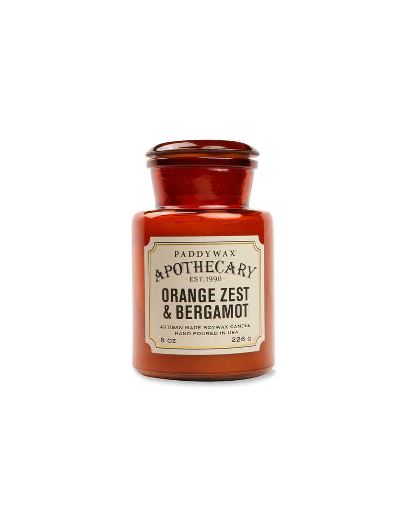 Duftkerze im Apotheken-Glas 'Orange Zest & Bergamot'