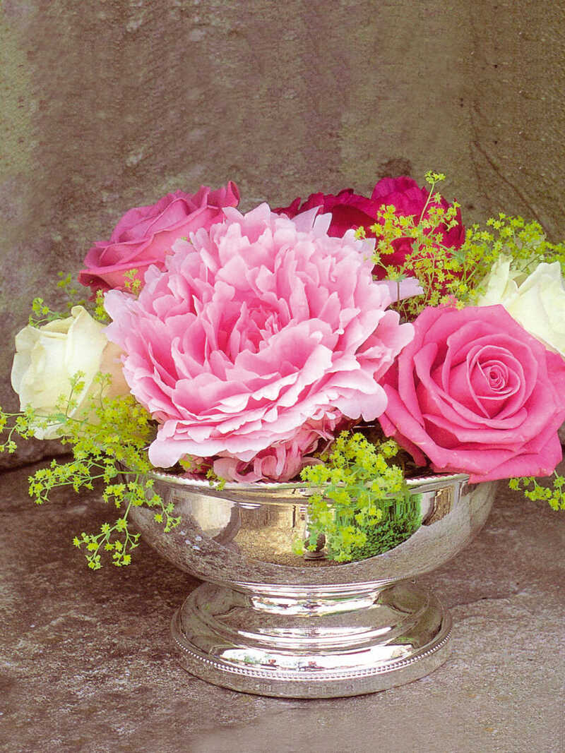 Blumenschale versilbert