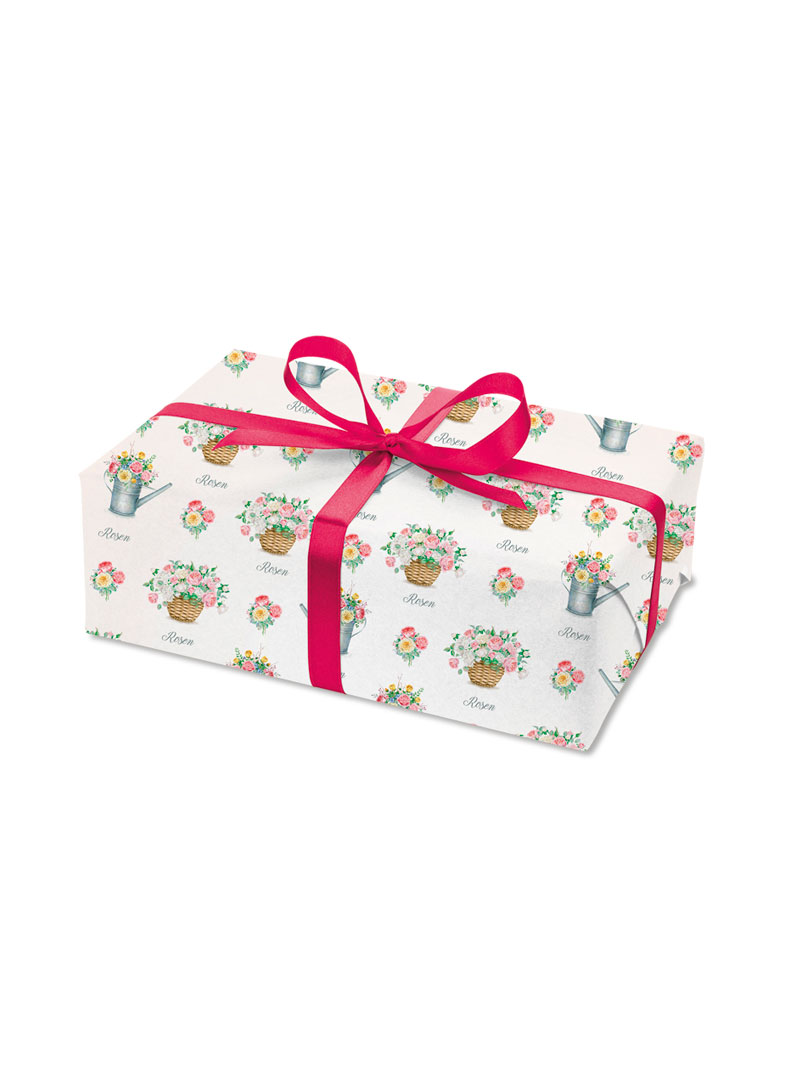 Rosen-Geschenkpapier-Set