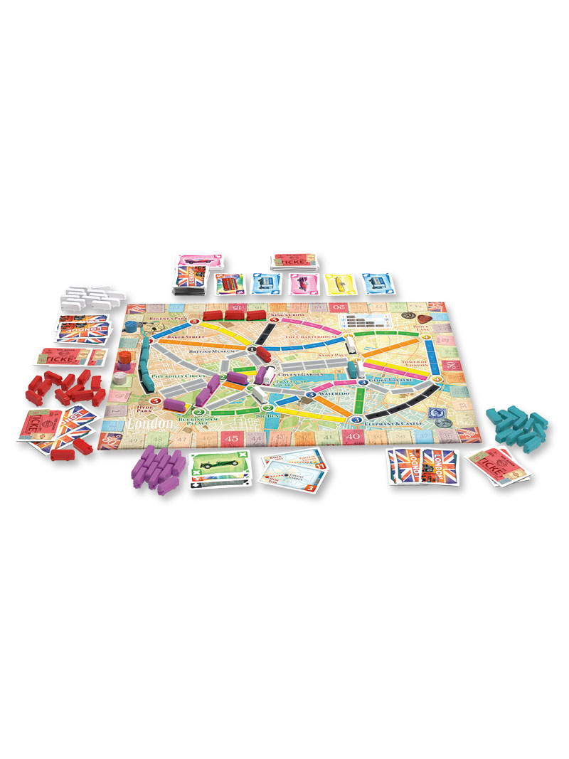 London Brettspiel mit Doppeldeckerbussen