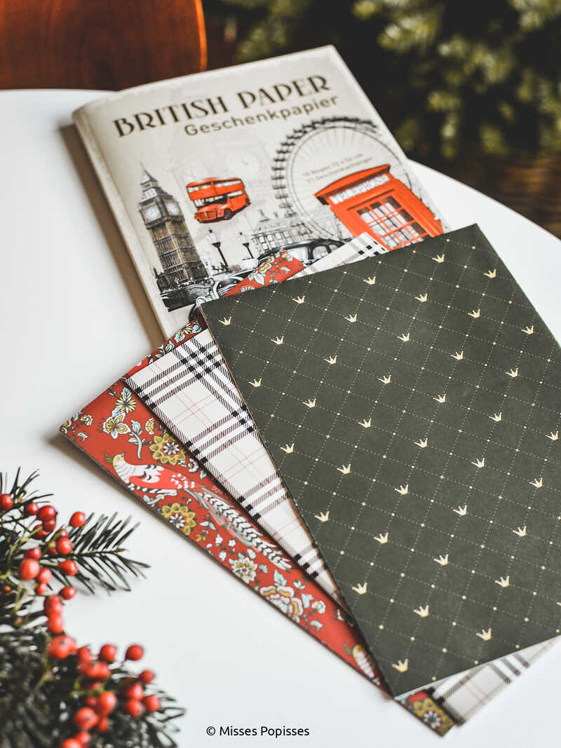 Geschenkpapier-Set mit britischen Motiven