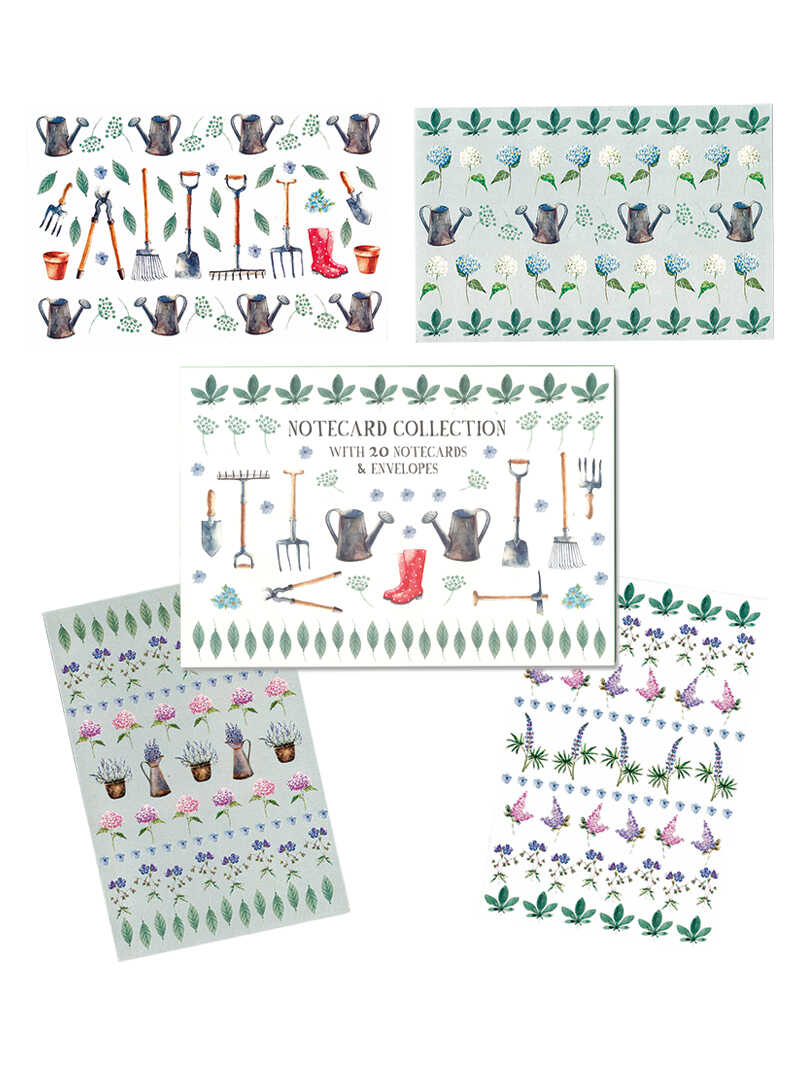 Briefkarten-Set mit Gartenmotiven