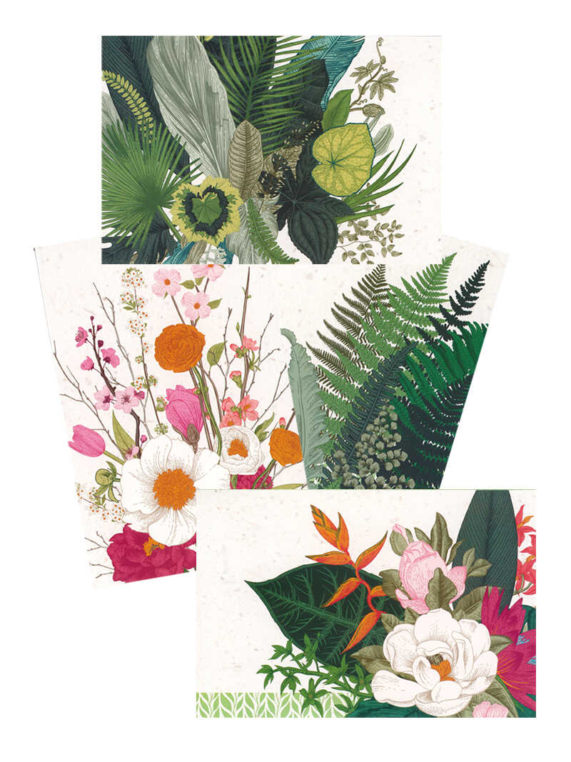 20 Briefkarten 'Botanicals' mit Briefumschlägen